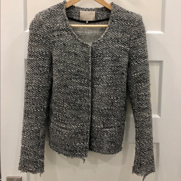 IRO Sveva grey wool boucle jacket - Picture 1 of 2
